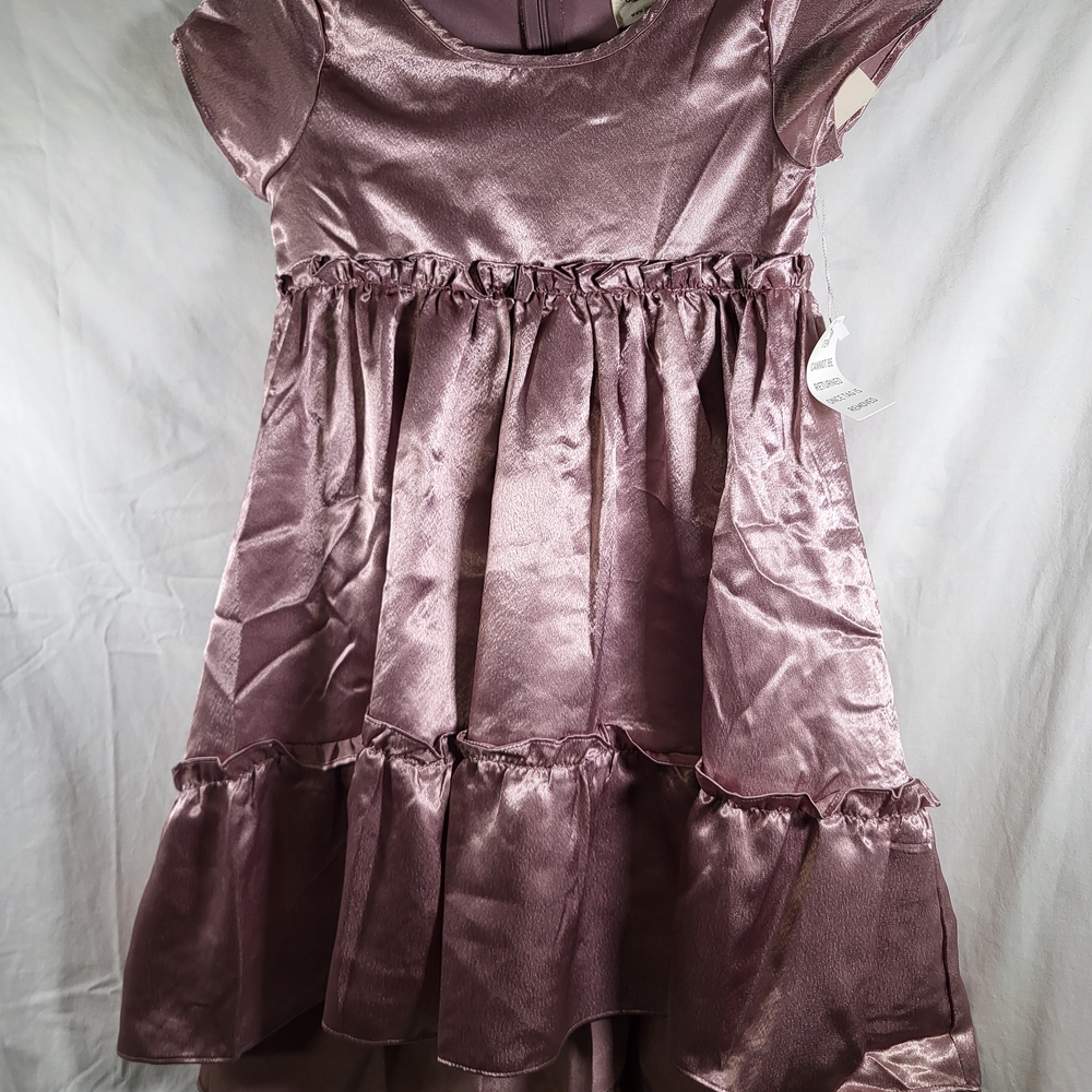 Nwt Girls Size 10 Joyfolie Lorelei Mauve Satin Kids Formal Dress